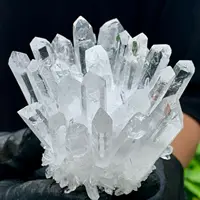 Natural White Phantom Quartz Crystal Cluster,Quartz Crystal Mineral Healing Sample Stone,Home Degaussing Decor 2