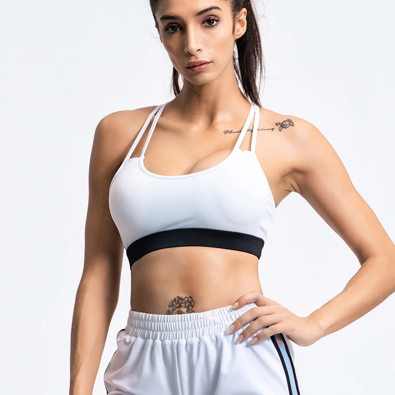 Women Sexy Sports Bra Tops High Impact For Gym Fitness Yoga Running Female Pad Sportswear Beauty Back Sports Bras