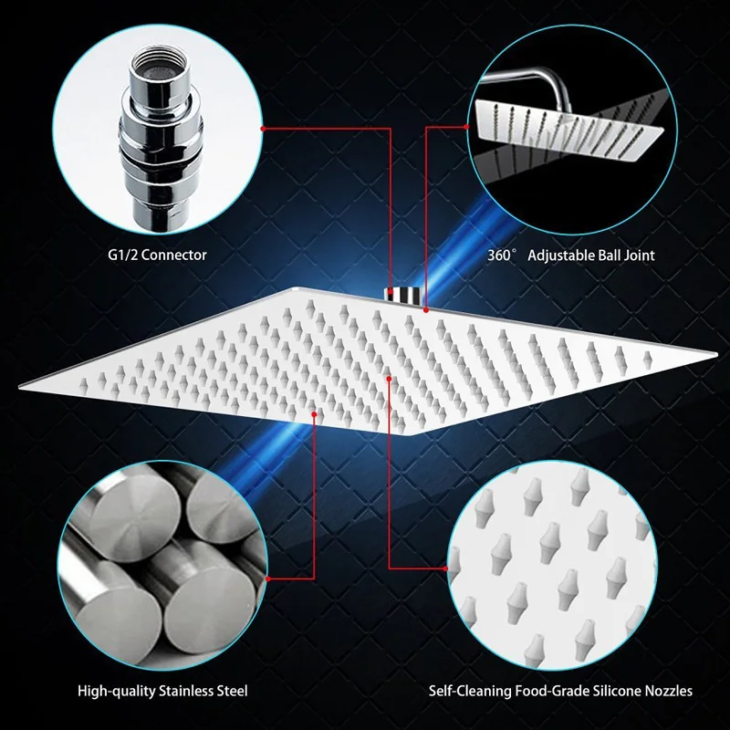 30cm-30cm-Stainless-Steel-Showerheads-12-inch-Square-Rainfall-Shower-Head-Ultra-thin-Rain-Shower-Faucet (4)