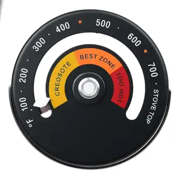 

Efficient Magnetic Stove Thermometer Heat Powered for Wood Log Burning Stove Fireplace Burner Fireplace Fan Thermometer