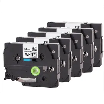 

5PCS/Pack Laminated ribbons Tze 231 tz231 tze231 Tape 12mm Black on White laminated Tape tze-231 tz-231 for Brother P-touch Prin