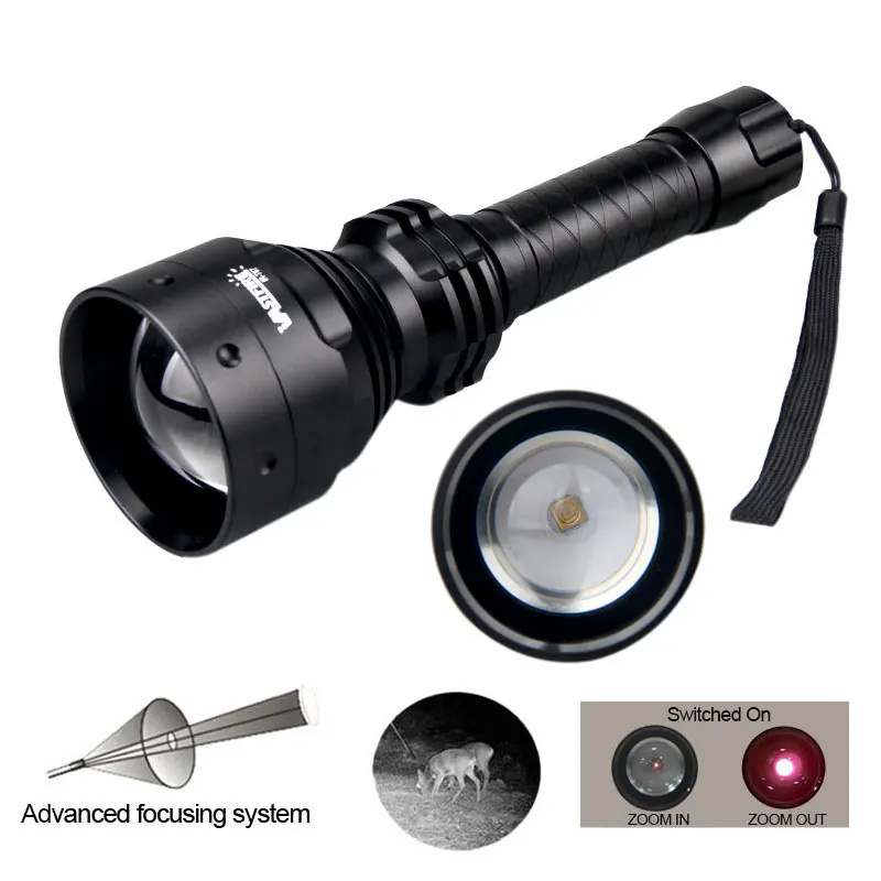 Infrared IR 850nm T50 LED Hunting Light Night Vision Torch Coyote Hog Flashlight 
