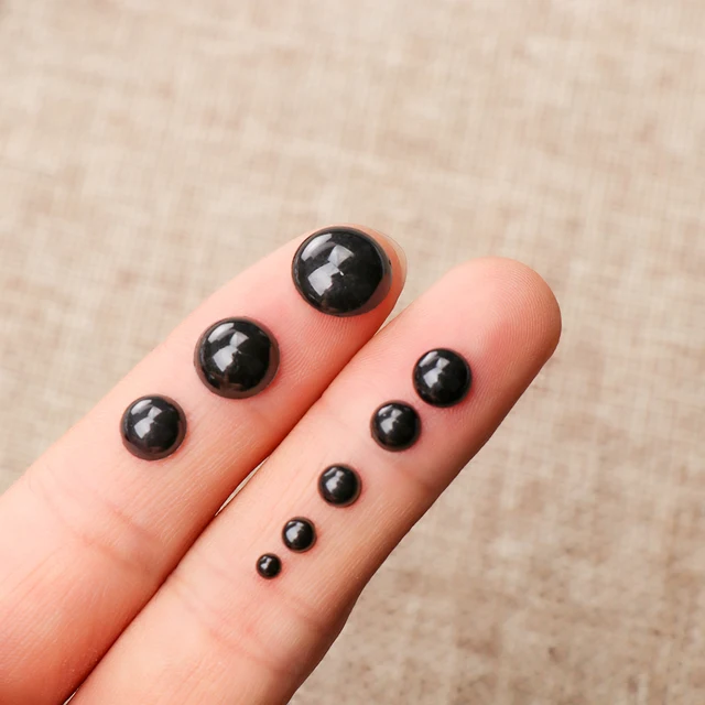 100Pcs 3-12mm Black Plastic Safety Eyes For Bear doll Animal Puppet DIY Crafts Children Kids Toys Eyes Accessories 4