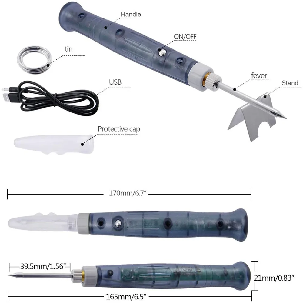 5v 8w Usb Powered Electric Soldering Iron Solder Pen Welding Gun Hand