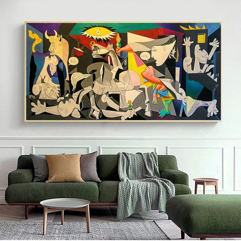 Абстрактные Фигурки роспись на холсте Guernica знаменитая картина маслом