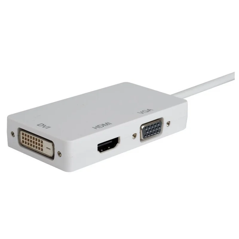 Кабель-адаптер HDMI/DVI/VGA display port, mini display port(Thunderbolt)(R) 3 в 1, белый