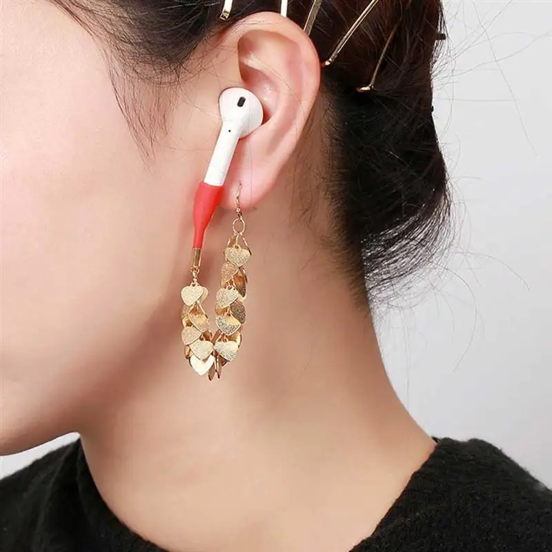 2 в 1 Креативные серьги ремешок для наушников Airpods Pro TWS анти потерянная