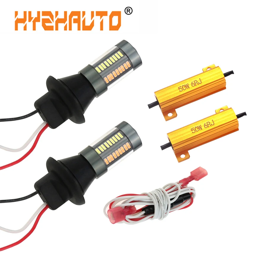 1156 Ba15s P21W W21W T20 светодиодный свет Canbus двойной Цвет авто спереди указатель поворота