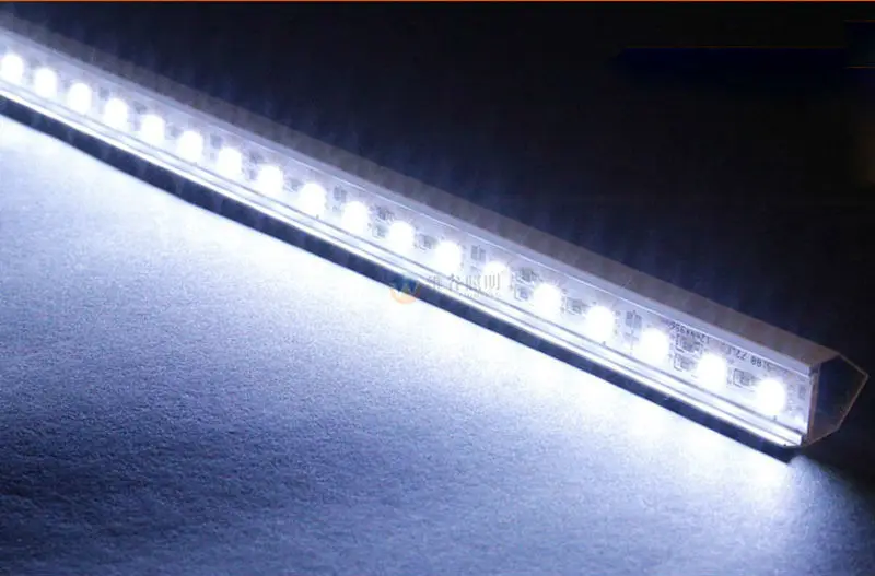 Fanlive 10 шт. бар свет 1 м 5050 72 12 В светодиодная твердая лента бар Licht Tiras V стиль алюминиевый профиль корпус крышка