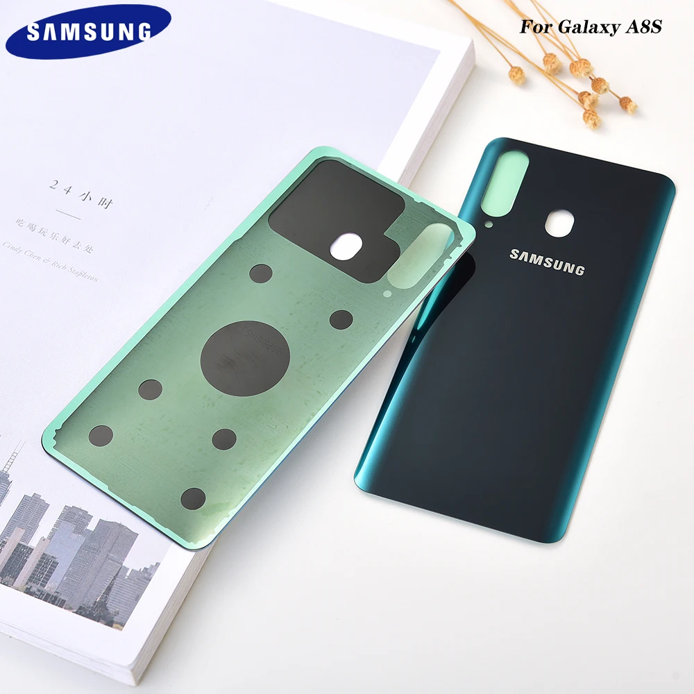 SAMSUNG Galaxy A8S A8 S SM-G8870 Задняя стеклянная крышка батареи задняя дверь корпус чехол для