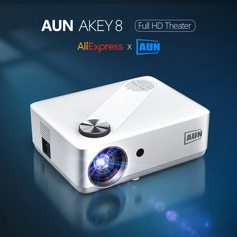 AUN AKEY8 LED Projector 4K Video Projector Android 9 Home Theater MINI TV Beamer Beam Projector for Home Cinema Mobile PS5 TVBOX