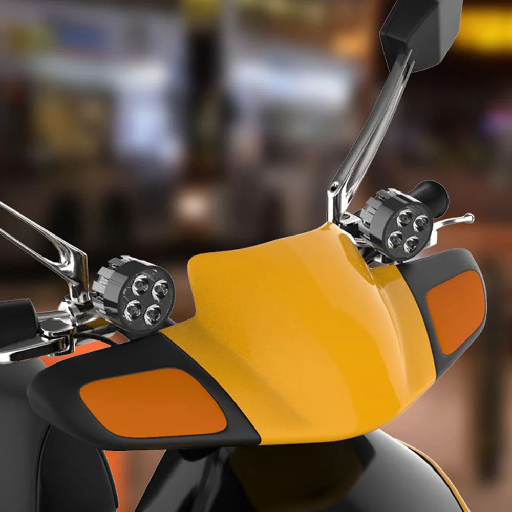 2 шт./компл. DC 12 V-80 V 3000LM мотоцикл пятно туман светильник головной светильник 4-светодиодный головной светильник фары Точечный светильник s