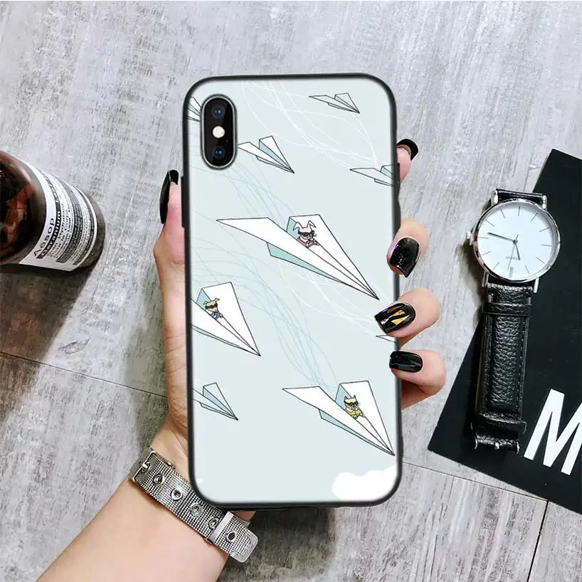 Черный чехол для телефона для Apple IPhone 11 Pro XS MAX XR 7 8 6 6S Plus X 10 Ten 5 5S SE Coque