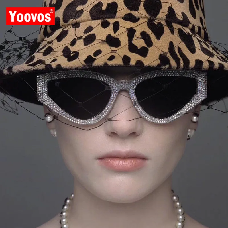 Yoovos, кошачий глаз, винтажные женские солнцезащитные очки,, роскошные, фирменный дизайн, женские солнцезащитные очки, зеркальные, кошачий глаз, Ретро стиль, Oculos De Sol Feminina