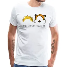 Футболка для мужчин в стиле хип-хоп с принтом в виде мордочек от Кальвина и Хоббса летняя Новинка хлопковая одежда для взрослых футболки больших размеров