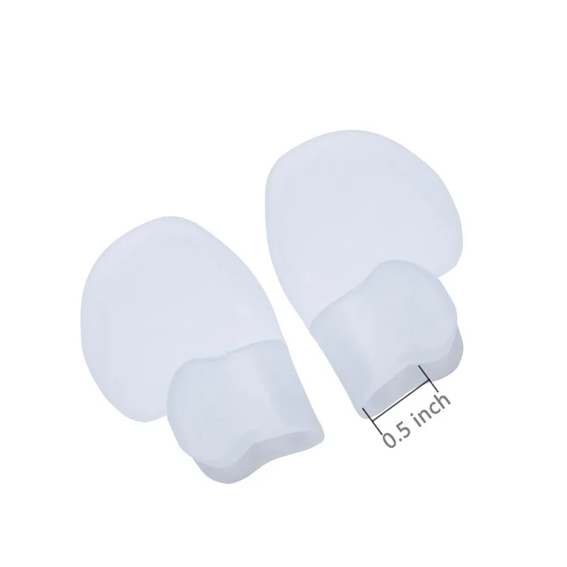 US 2PCS Silicone Small Toe Corrector Separator Adjuster Orthopedic Finger Little Toe Protector Straightener for Cocoon Feet Care