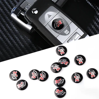 

Car Styling 10pc 14mm FR Emblem Badge Car key remote control decoration Sticker for AUDI BMW SEAT Ibiza Leon Altea Cupra Cordoba
