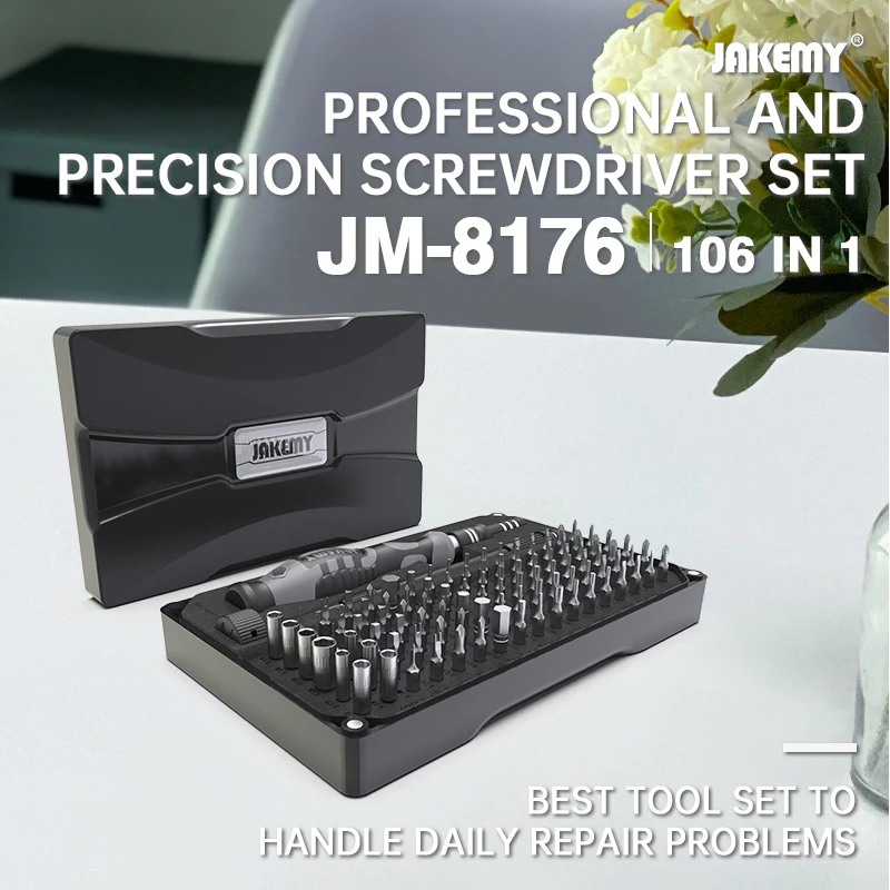 JM-8176 106 IN 1 Precision Screwdriver Set Magnetic Bits Screw Driver With Extension Bar for Mobile Phone Repair Tools (1)