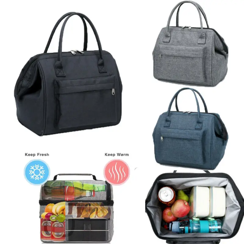 Fiambrera informal portátil para hombre y mujer, contenedores térmicos aislados, fiambrera portátil, caja de mano para el trabajo, viaje