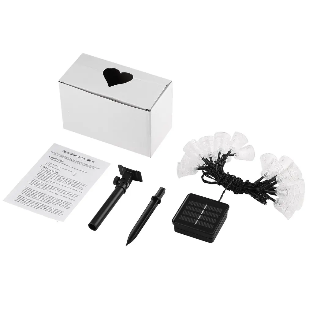 

Garden Decoration Solar String Lights 20 LEDs Bells Fairy String Light for Outdoor Halloween Thanksgiving Party Christmas