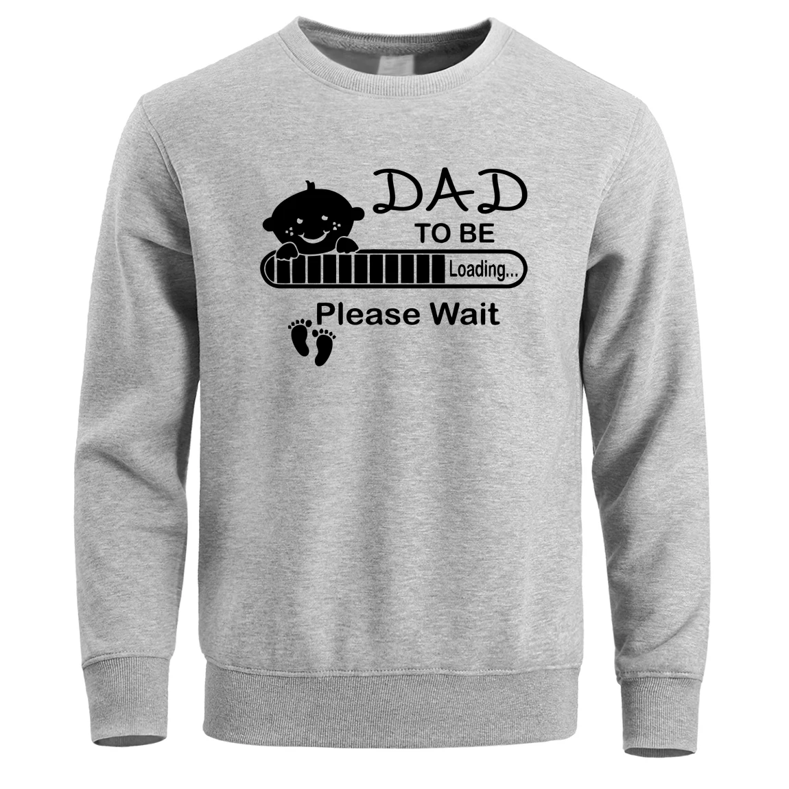 

Dad To Be Loading Funny Expecting Baby Sweatshirt Men Crewneck Hoodies Sweatshirts Winter Fleece Warm Mens Pullover Streetwear