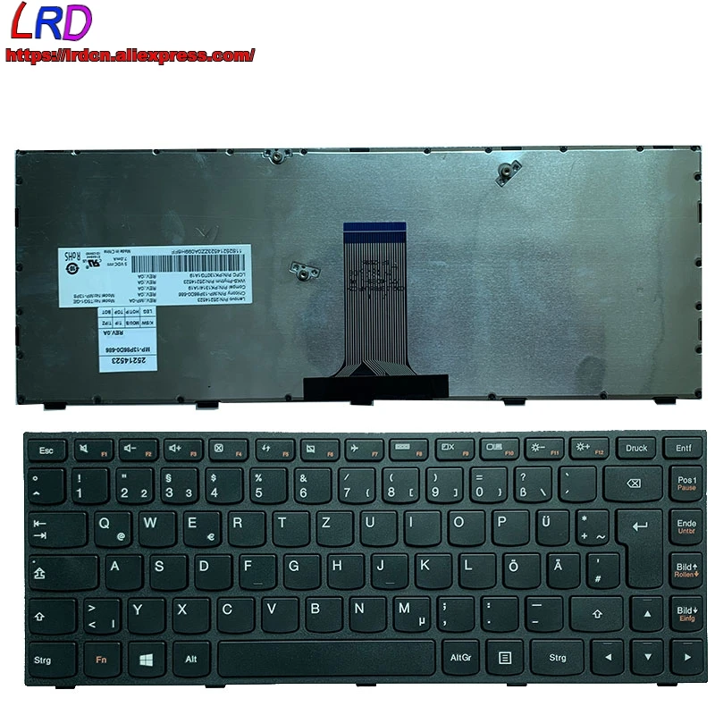 DE немецкая клавиатура для ноутбука Lenovo 300-14 500-14 ACZ иск B40 B41 Z41 Z40 G40 -70 -75 -45 -80 -30 Felx2-14