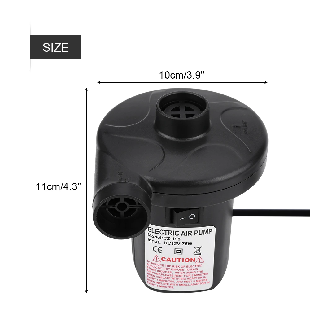 DC 12v Портативный электрический воздушный насос воздушный матрас; лодка для автомобиля надувной насос для автомобиля Кемпинг надувной матрас