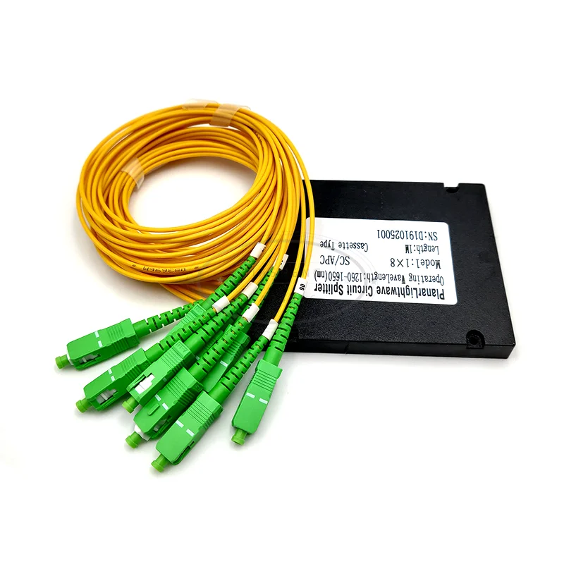 SC APC PLC 1X8 волоконно оптический разветвитель FTTH с плоский волновой Тип