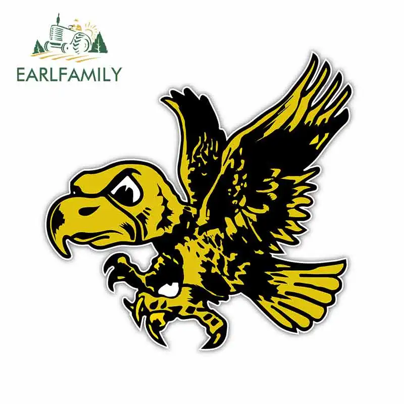 EARLFAMILY 13 см x 12 7 для Hawkeyes Flyin' Herky аниме мультфильм виниловые наклейки на машину JDM