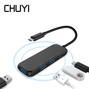 

Usb Type C Hubs 2.0 4 Ports Usb-c Hab Multi Port Portable Usb Splitter Mini Couputer Accossories For Macbook Smartphone Laptop