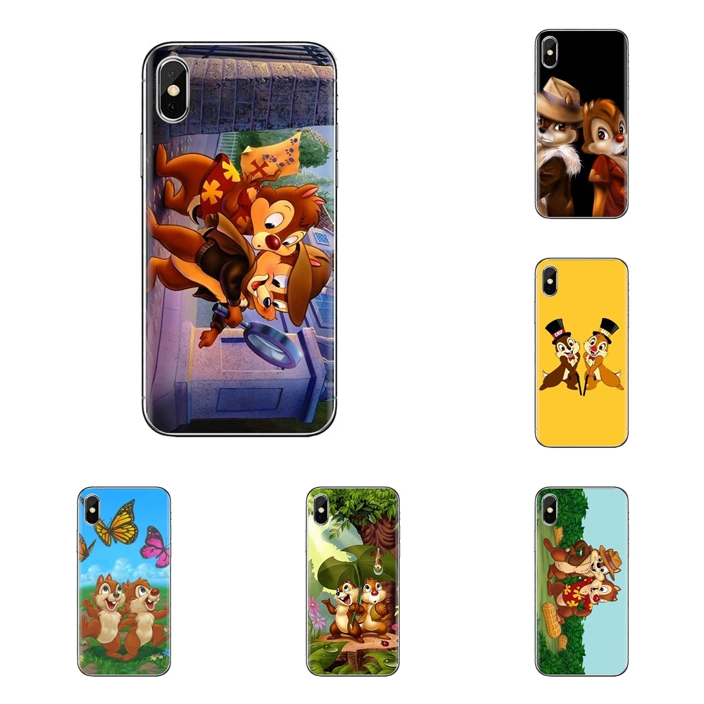 Chip and Dale Anime For iPhone XS Max XR X 4 4S 5 5S 5C SE 6 6S 7 8 Plus Samsung Galaxy J1 J3 J5 J7 A3 A5 TPU Transparent Covers |