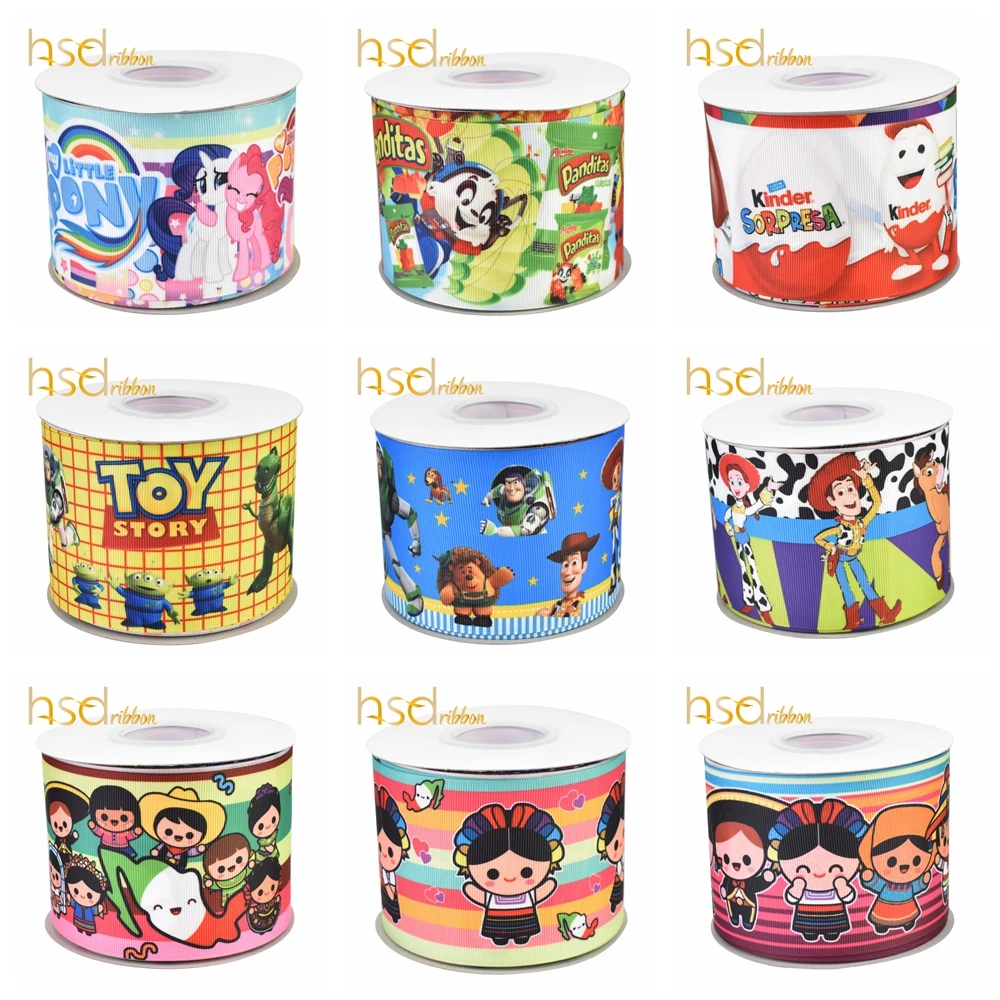 

HSDCraft Free shipping Ribbons Hair Accessories ribbon 10 Yards HT Printed Grosgrain ribbon