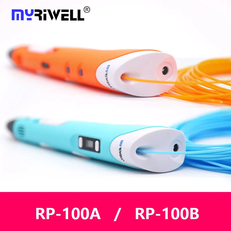 Myriwell 3D ручка принтеры 2nd с Бесплатная 3 цвета PLA нить d принтер для детей diy