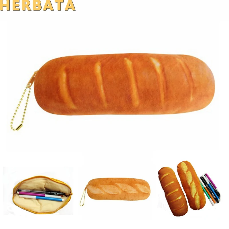 Pencil Case Pen Storage Bag Stationery Box Simulate Bread Idea