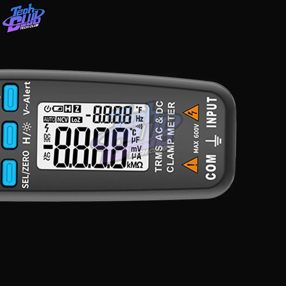 ACM91 Digital Clamp Meter Multimeter AC/DC Current 100A 1mA RMS Auto Range Live Check NCV Temp Frequency Capacitor Tester