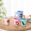 Cute Cartoon Baby Drinking Water Feeding Plastic Cups Infant Brush Teeth Washing Cup with Handle Child Breakfast Mug Drink Tasse ► Photo 3/6