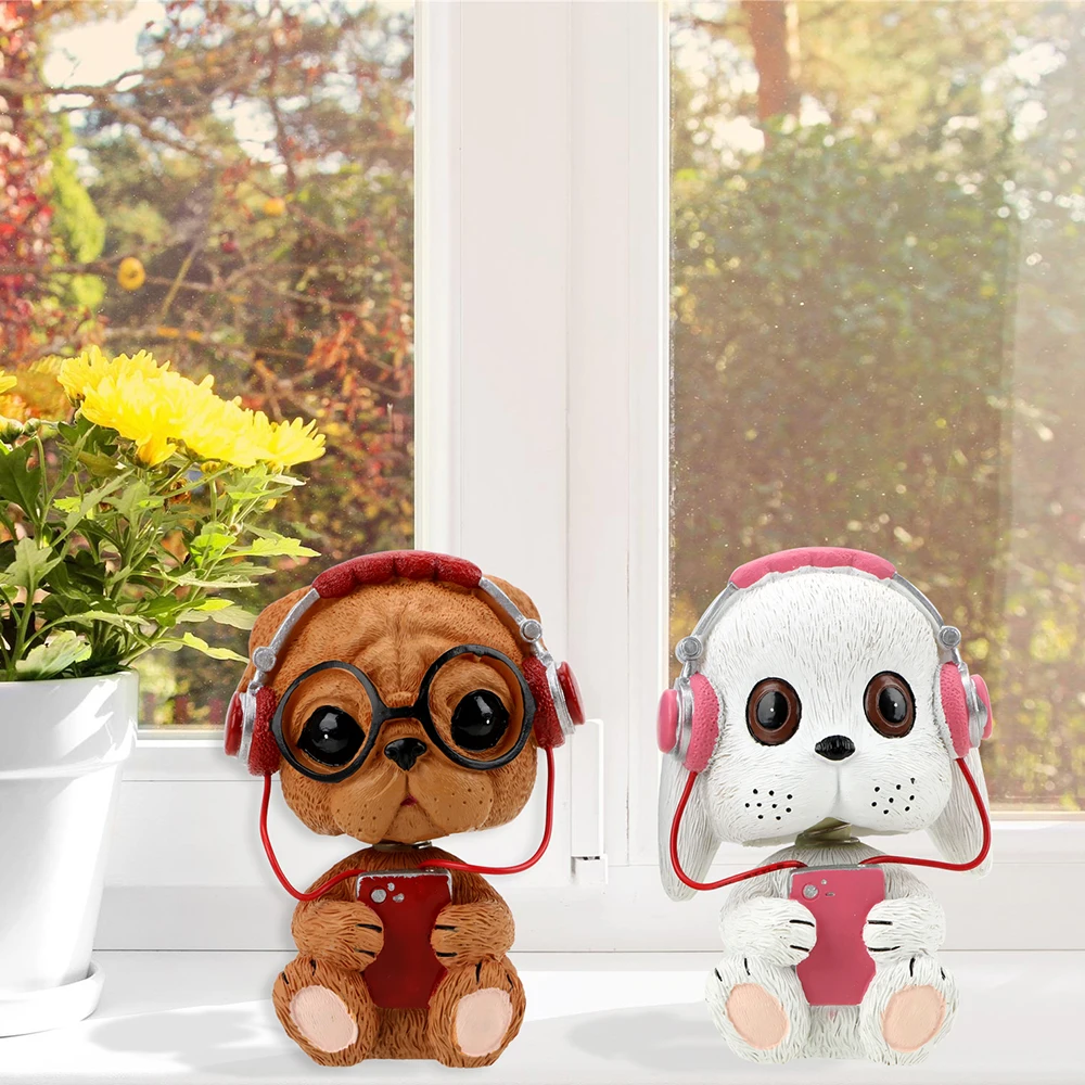  LEEPEE Music Nodding Dog Rabbit Monkey Cute Shaking Head Dolls Car Ornaments Car-styling Interior D