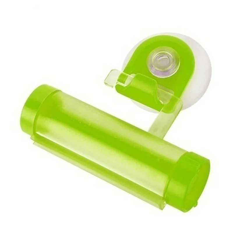 Творческий прокатки зубная паста соковыжималка Легкий дозатор Ванная комната ABS трубка партнер подвесной держатель Dentifrice с присоской 2 шт - Цвет: Green