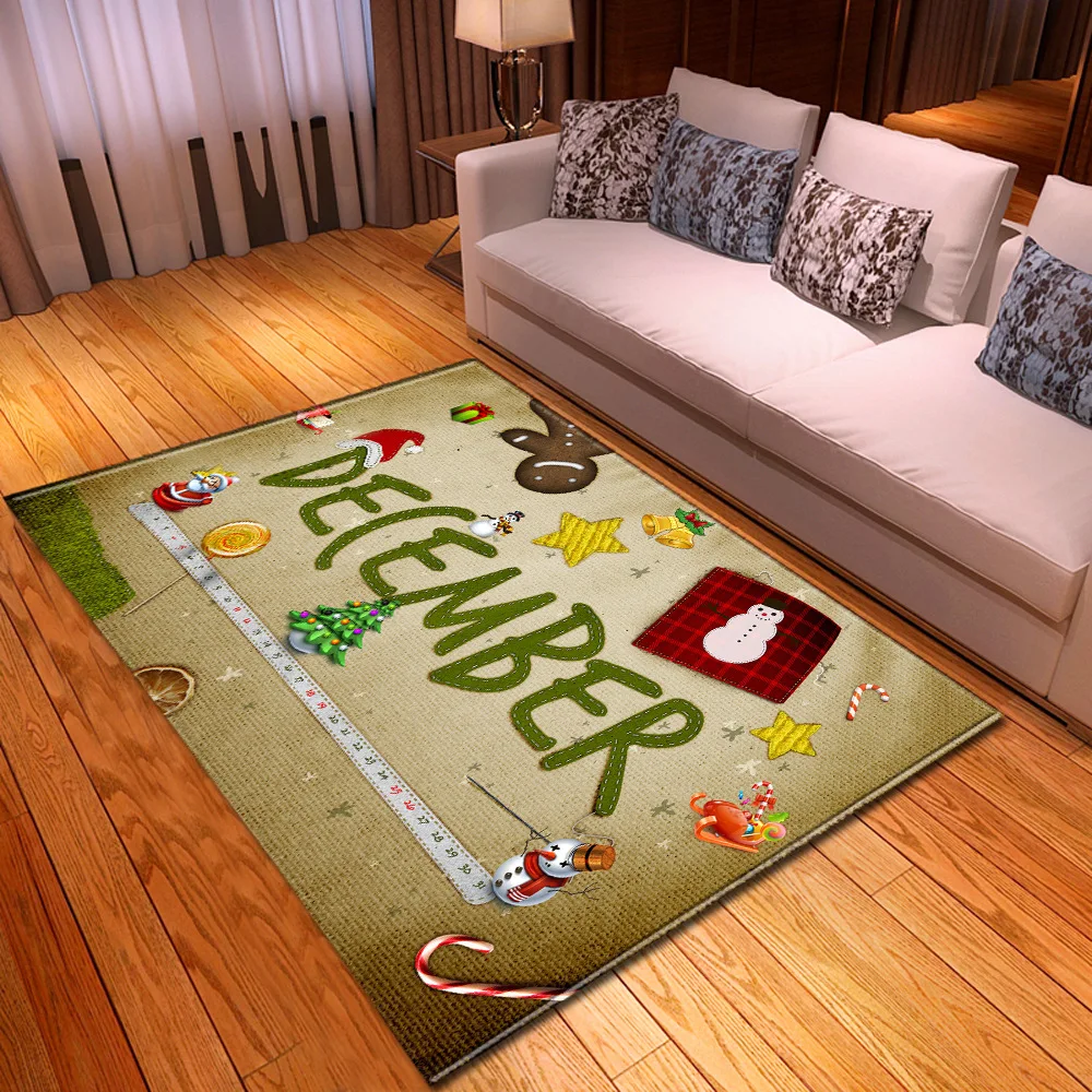 Ковер для гостиной с 3D рождественским рисунком, Детский ковер для спальни, домашний Коврик для прихожей, украшение для пола, прикроватные коврики, ковер для детской комнаты - Цвет: sd-07