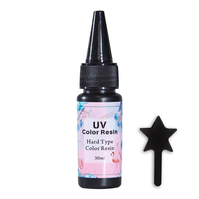 

Black UV Resin Jewelry Making UV Resin Activated Resin Solar Ultraviolet Cured Resin Hard Type Sun Light Curing Resin (30g)