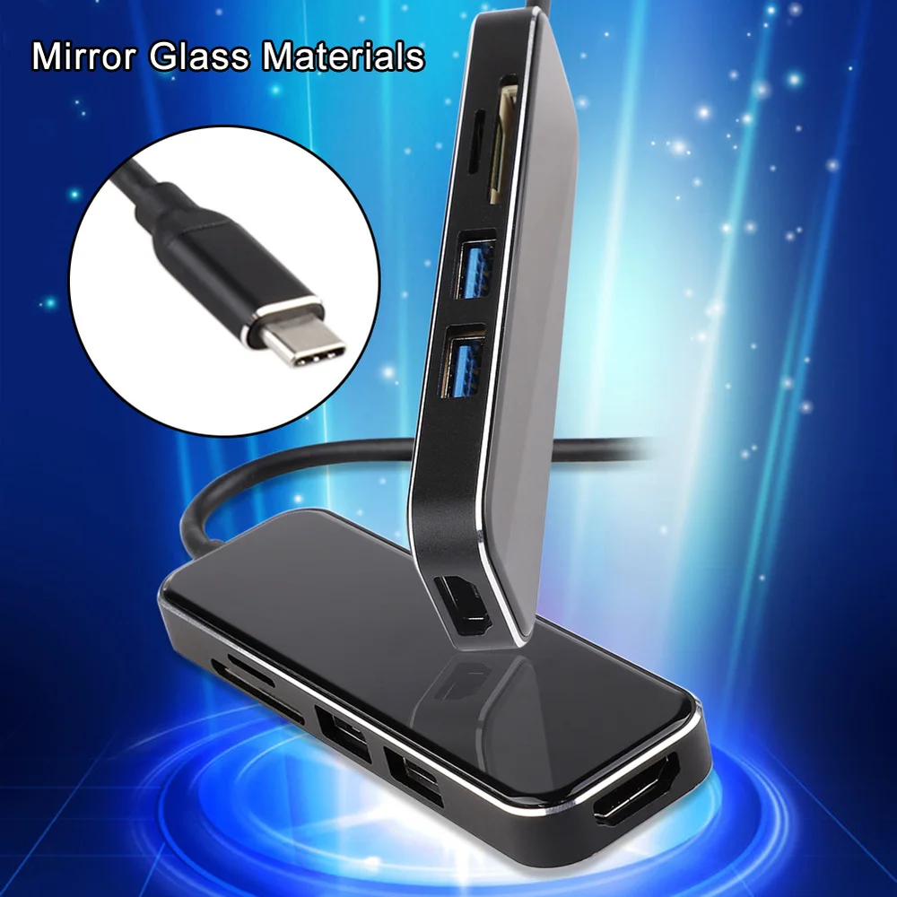 USB C HUB Type C to 4K HDMI Hub USB 3.0 Adapter PD Charging Port SD3.0 reader Rj45 Adapter for MacBook Pro Samsung Huawei P20