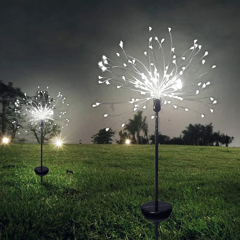 Waterproof Solar Garden Light 90LED Solar Light Eight Function Modes Dandelion Lawn Lights / Grass Fireworks Lamp /Outdoor