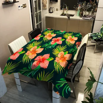 

Flower Polyester Printed Tablecloth Waterproof Oil-Proof Stain-Resistant Tablecloth Table Tablecloth Coffee