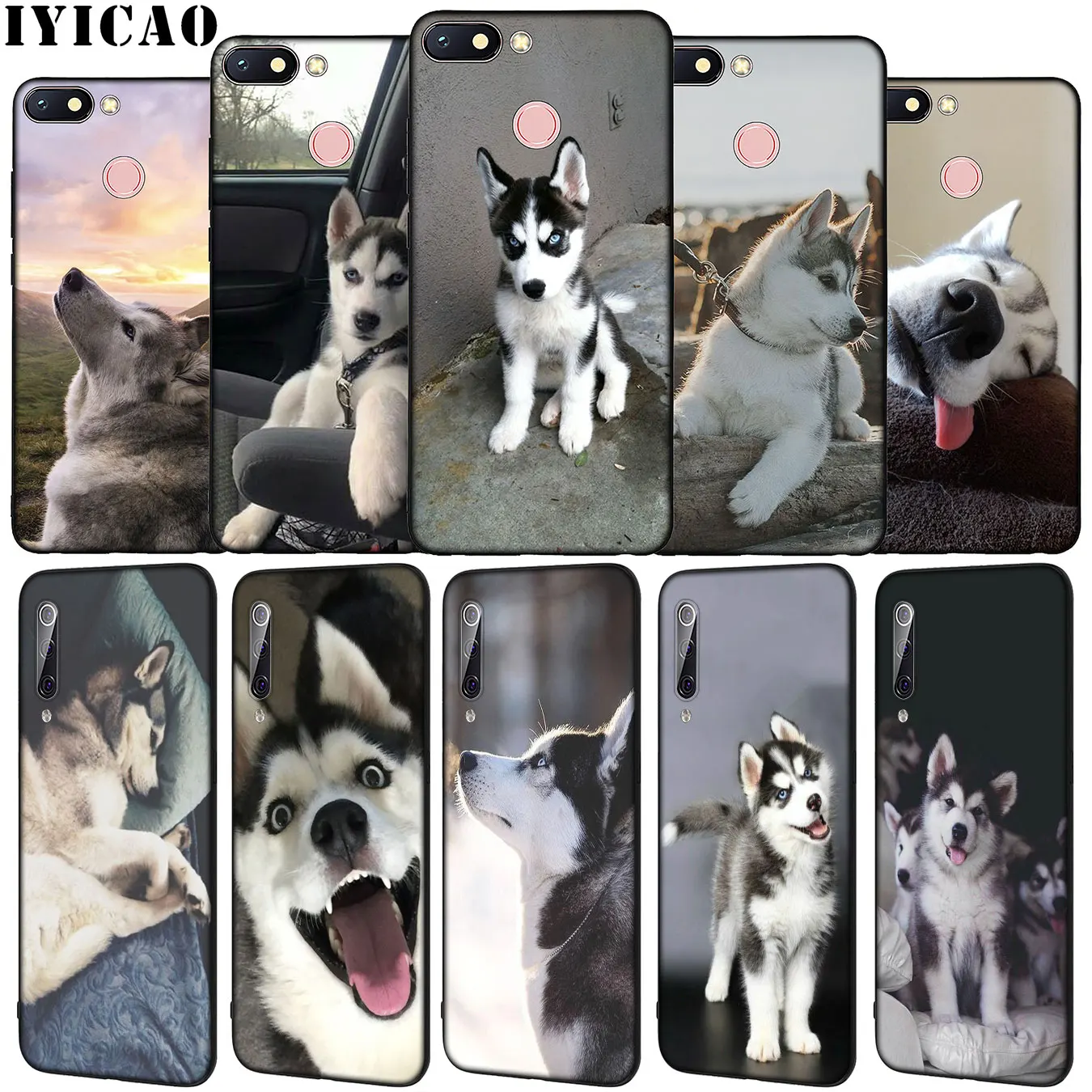 IYICAO Lovely puppy dog husky Soft Silicone Phone Case for Xiaomi Redmi Note 8 8T 8A 7 7A 6 6A 5 5A GO S2 K30 K20 Pro Cover | Мобильные