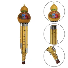 Профессиональный кукурбит флейта Китайская традиционная духовая инструментальная производительность выравнивается сандаловое дерево Хулуси Трехцветная флейта
