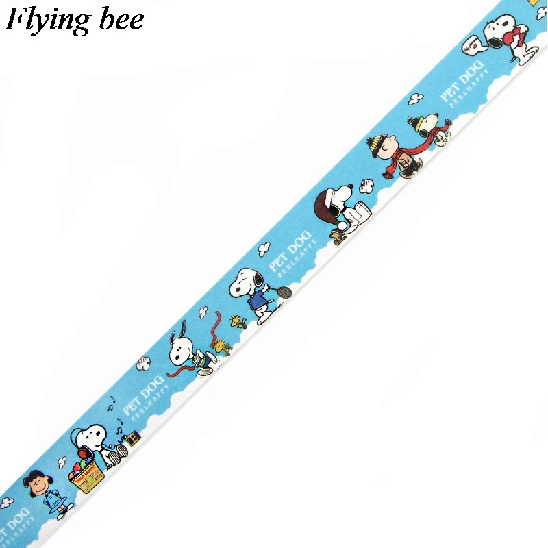Flyingbee 15 мм X 5 м смешная собака васи лента бумага DIY декоративная клейкая лента Канцтовары Kawaii Маскировочные Ленточные принадлежности X0586