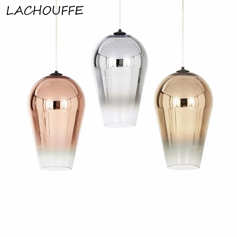 

Modern Gradient Fade Lamp Glass Pendant Lamp Lights Living Room Restaurant Hotel Coffee Industrial Loft Home Decor Led Luminaire