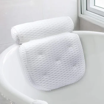 Oddychająca siatka 3D Spa poduszka do kąpieli z przyssawkami szyja i podparcie pleców poduszka Spa do domowego jacuzzi akcesoria łazienkowe tanie i dobre opinie CN (pochodzenie) Ekologiczne Zaopatrzony 100001026 Spa Pillow Cushion