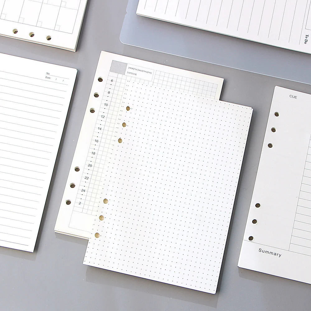 Daily Calendar Divider Pages Diary Binder Planner Notebooks Gift T