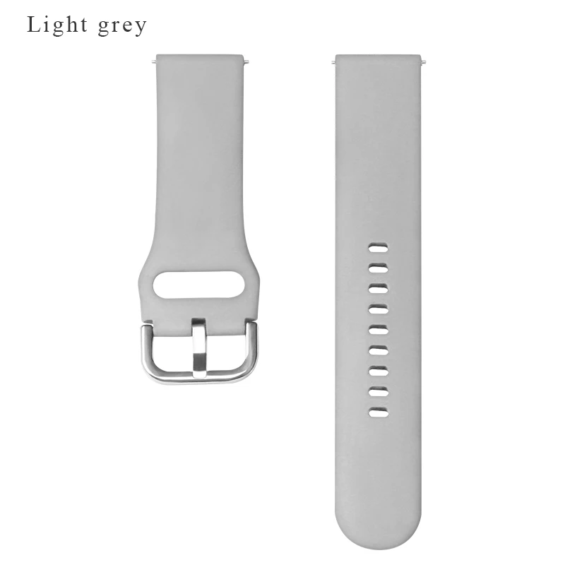 BOORUI Amazfit ремешок мягкий силиконовый ремешок для часов Замена для Xiaomi Huami Amazfit ремешок Bip с металлической пряжкой ремешок для часов 20 мм - Цвет: Light gray